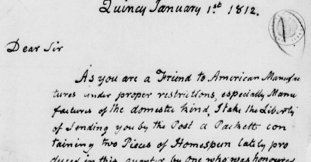 1812 John Adams letter to Thomas Jefferson.