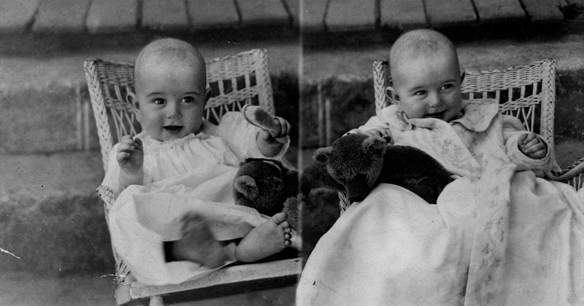 First photograph of Lyndon Baines Johnson, at six months old.
