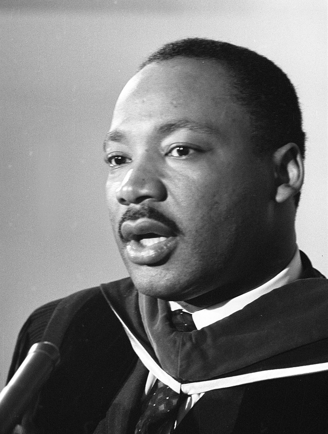 Dr. Martin Luther King speaking.